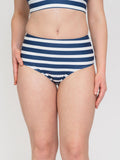 SAMPLE Navy Stripe High-Waist Bottom