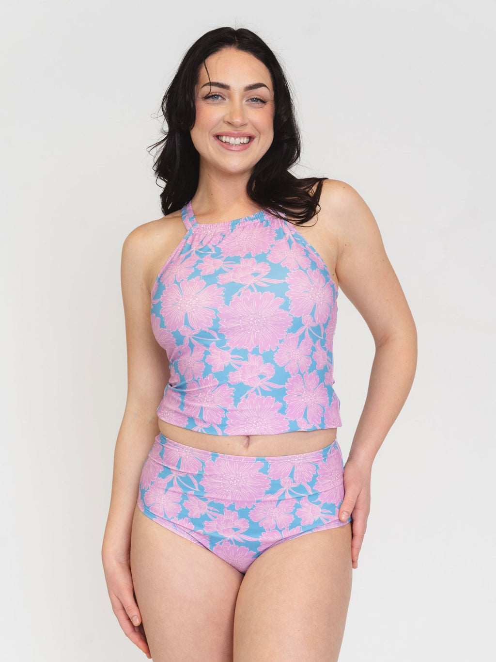 SAMPLE Dahlia Double-Cinch Tankini Top