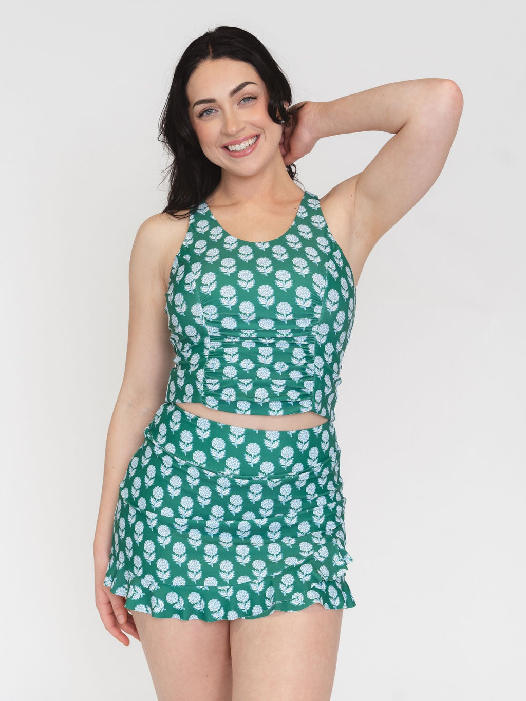 SAMPLE Juniper Charm Scoop Racer-Back Tankini Top