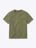 Riviera Knit Textured Tee | Capers Signature-Fit
