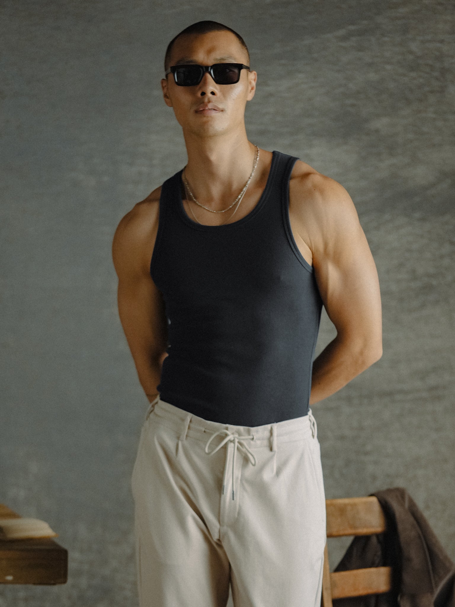 Essential Fitted Rib Tank 3 Pack | Black Form-Fitting