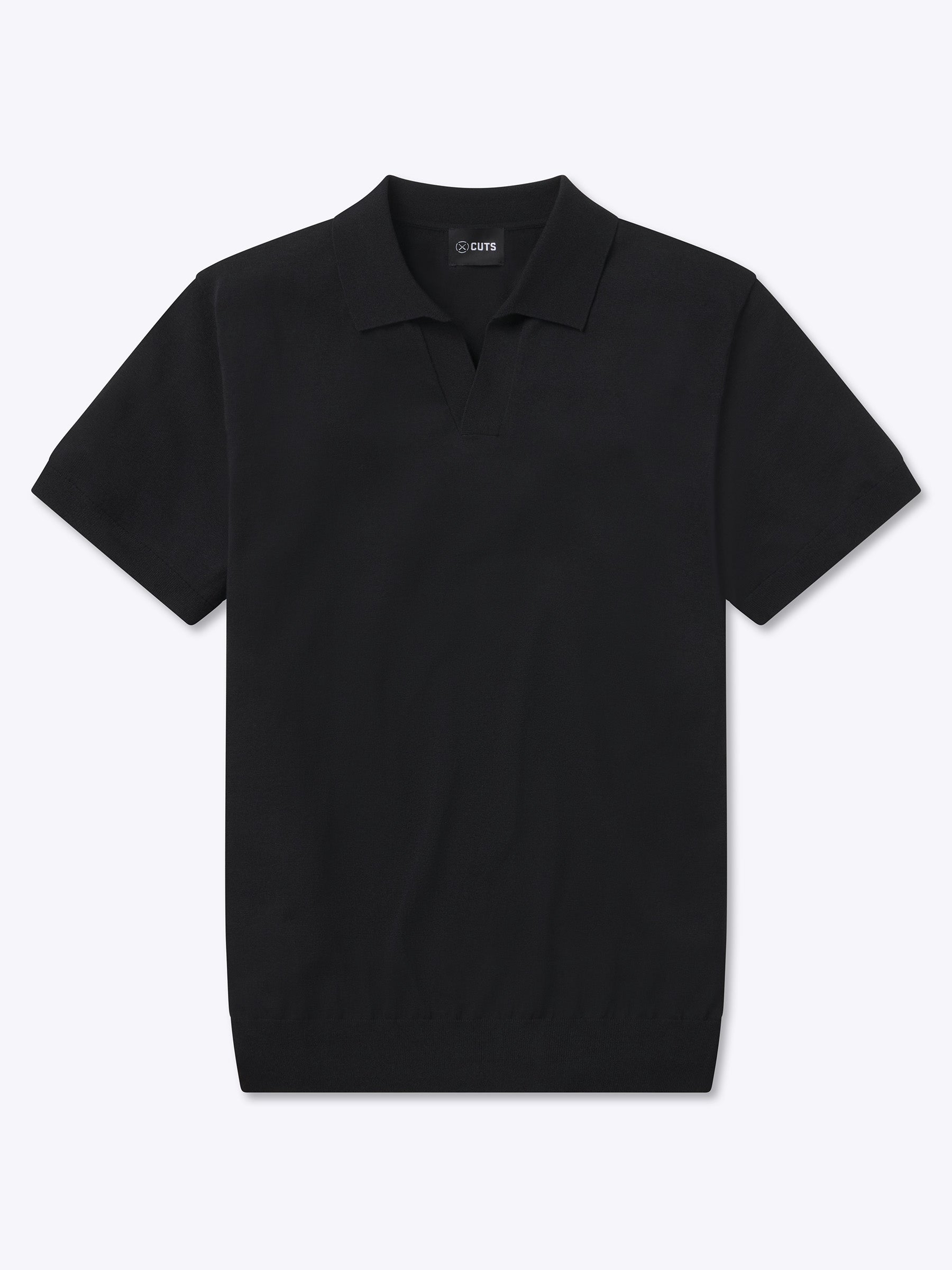 Riviera Knit Polo | Black Signature-Fit