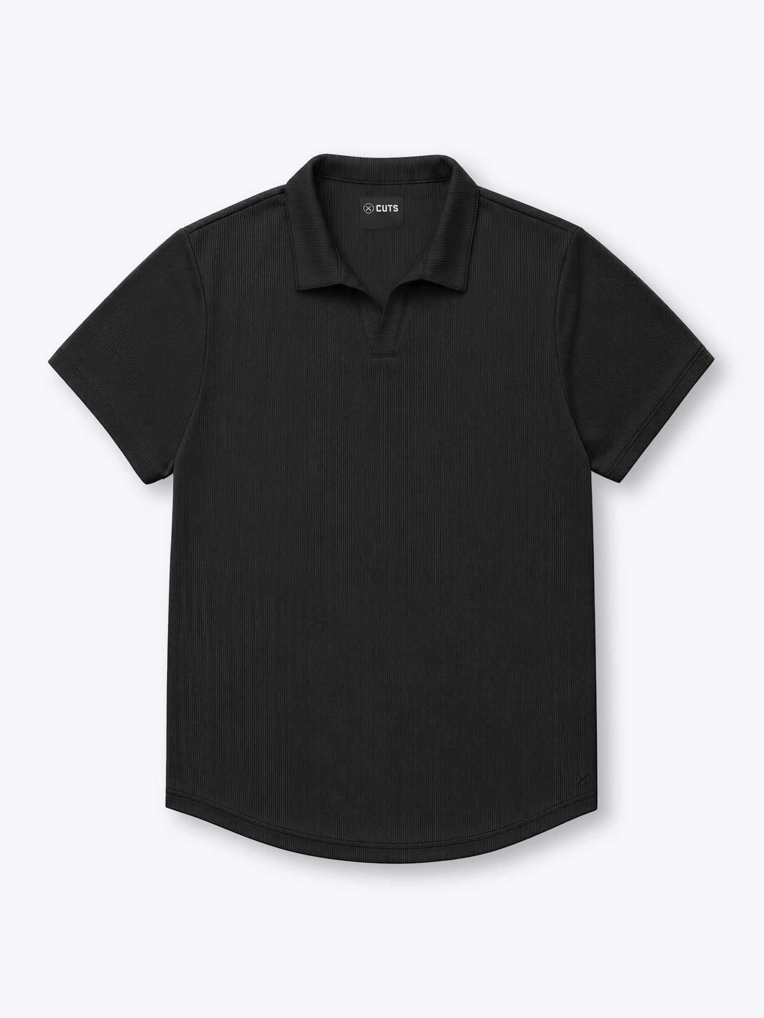 SoHo Ribbed Polo | Black Signature-Fit