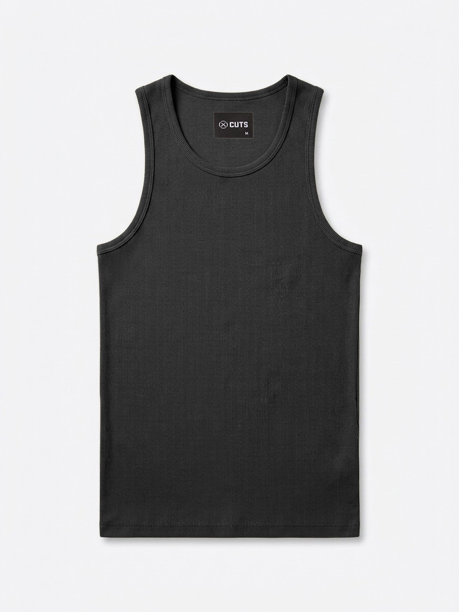Essential Rib Tank | Black Form-Fitting