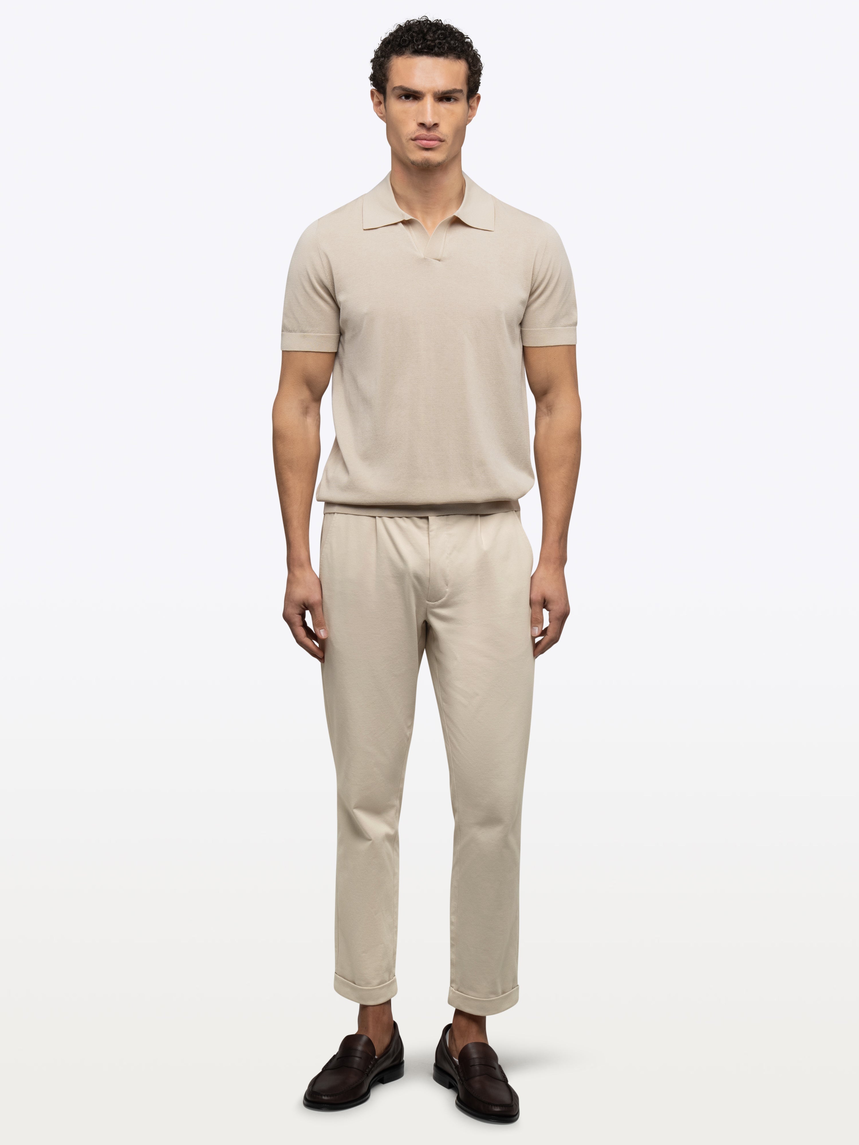 Riviera Knit Polo | Sand Dune Signature-Fit