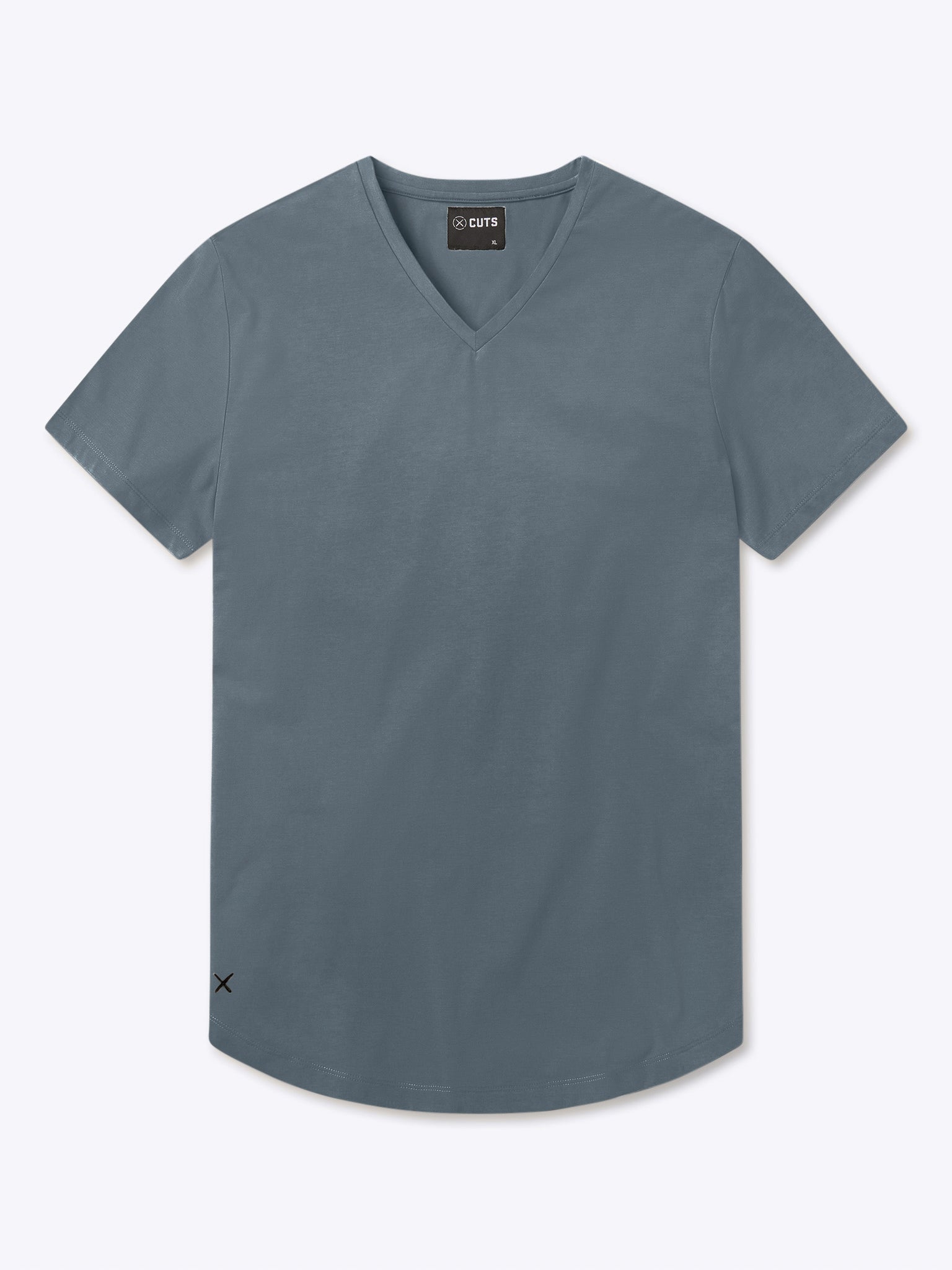 AO V-Neck Curve-Hem Tee | Ocean Storm Signature-fit PYCA Pro®
