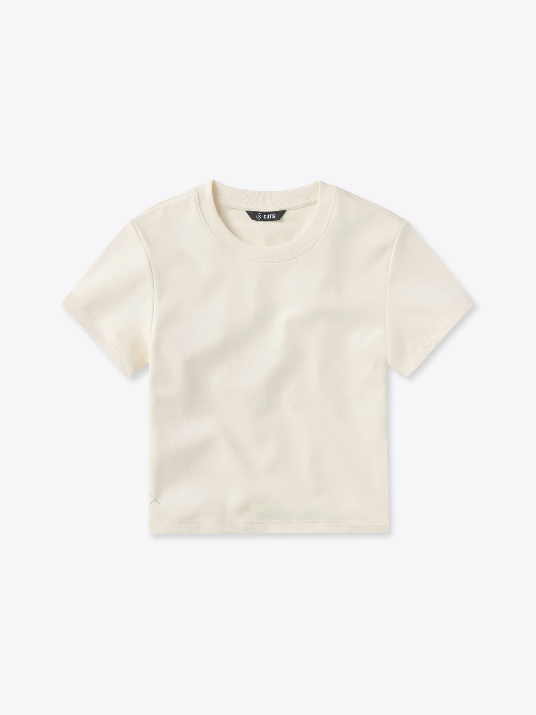 Tomboy Tee Cropped | Ivory Slim-fit Tomboy-Cotton™