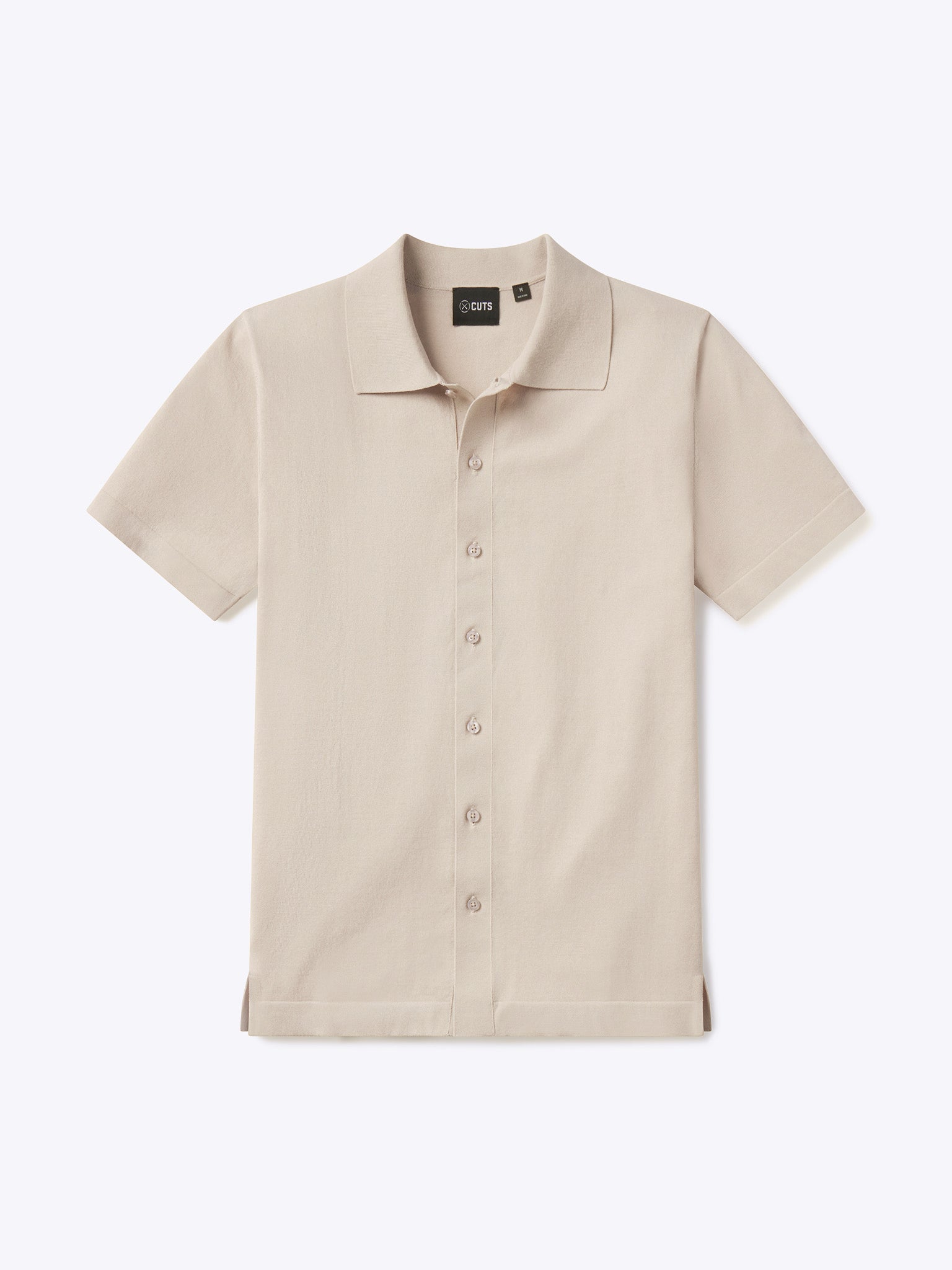 Riviera Knit Button Up | Sand Dune Signature-Fit