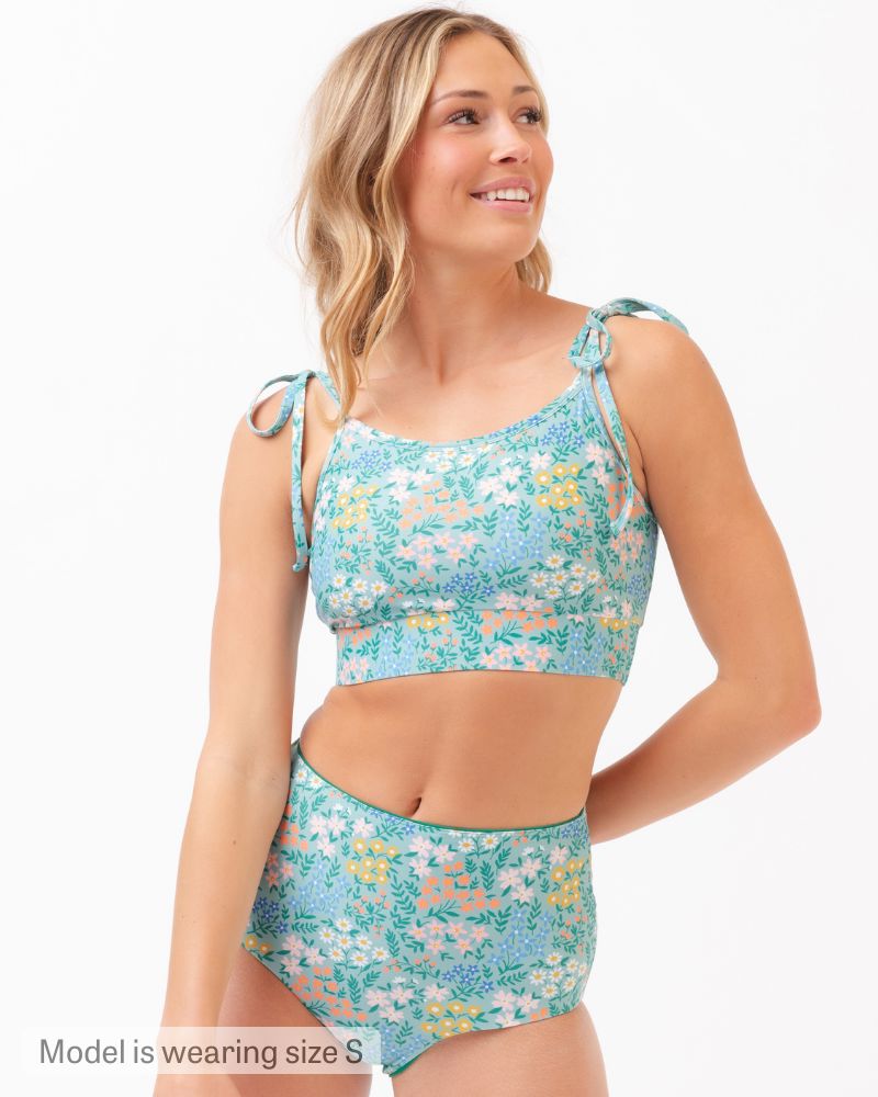Little Meadow / Emerald Reversible Ultra High-Waist Bottom