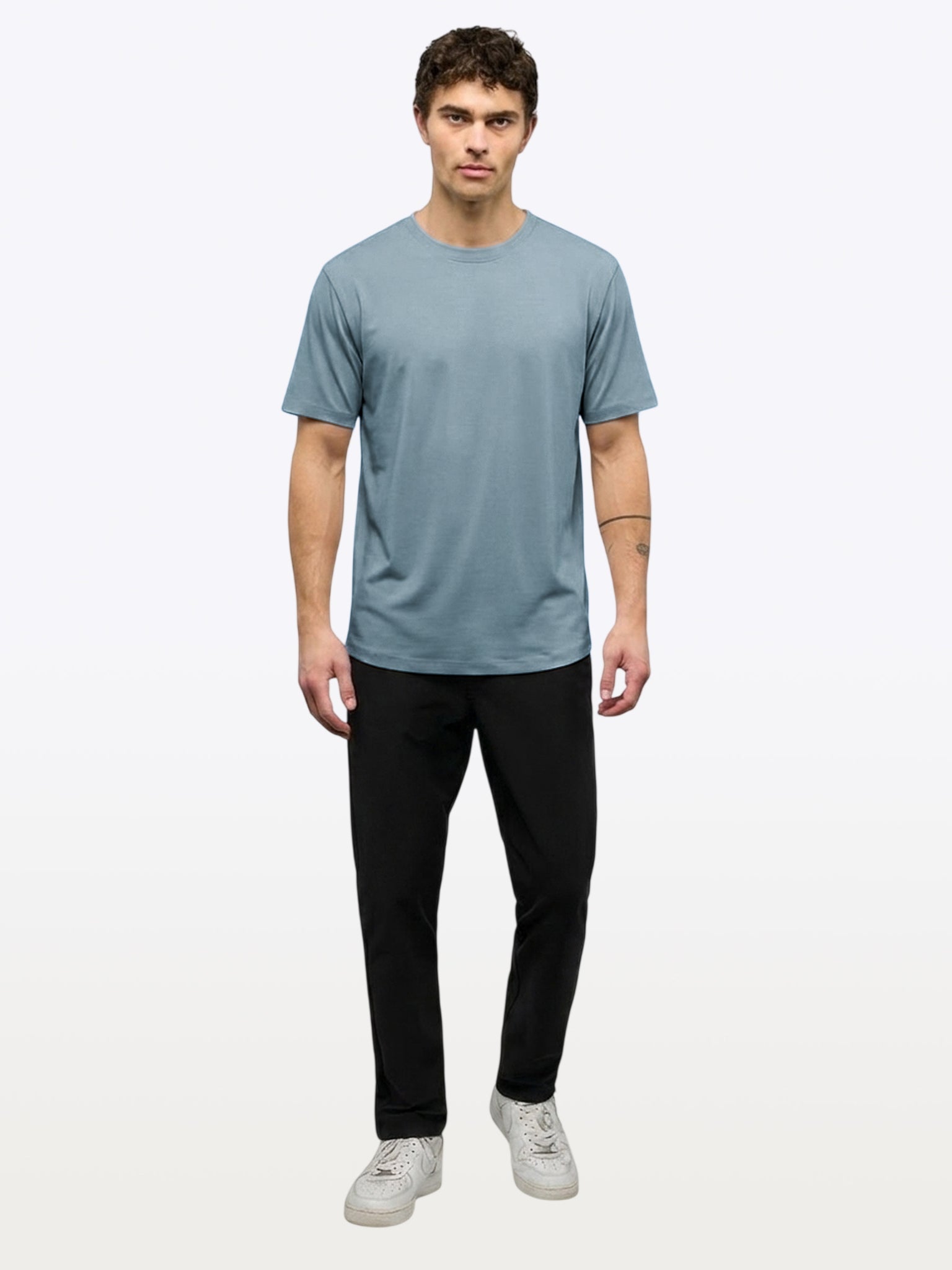 Featherlight Pima Tee | Naples Blue Signature-fit