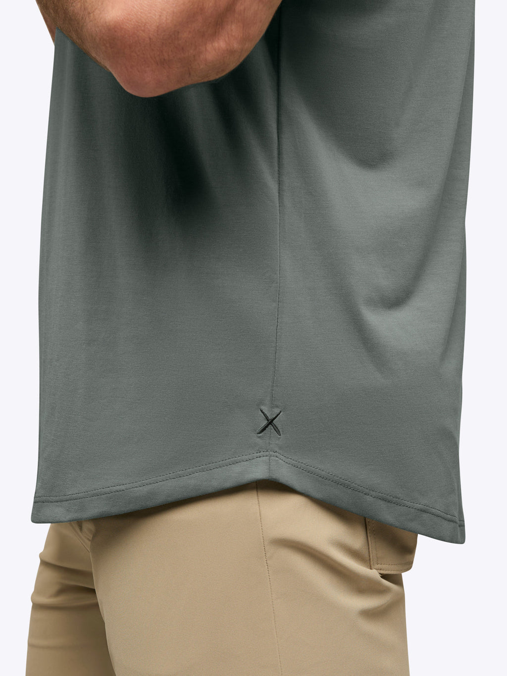 AO Curve-Hem Tee | Sage Signature-fit PYCA Pro®
