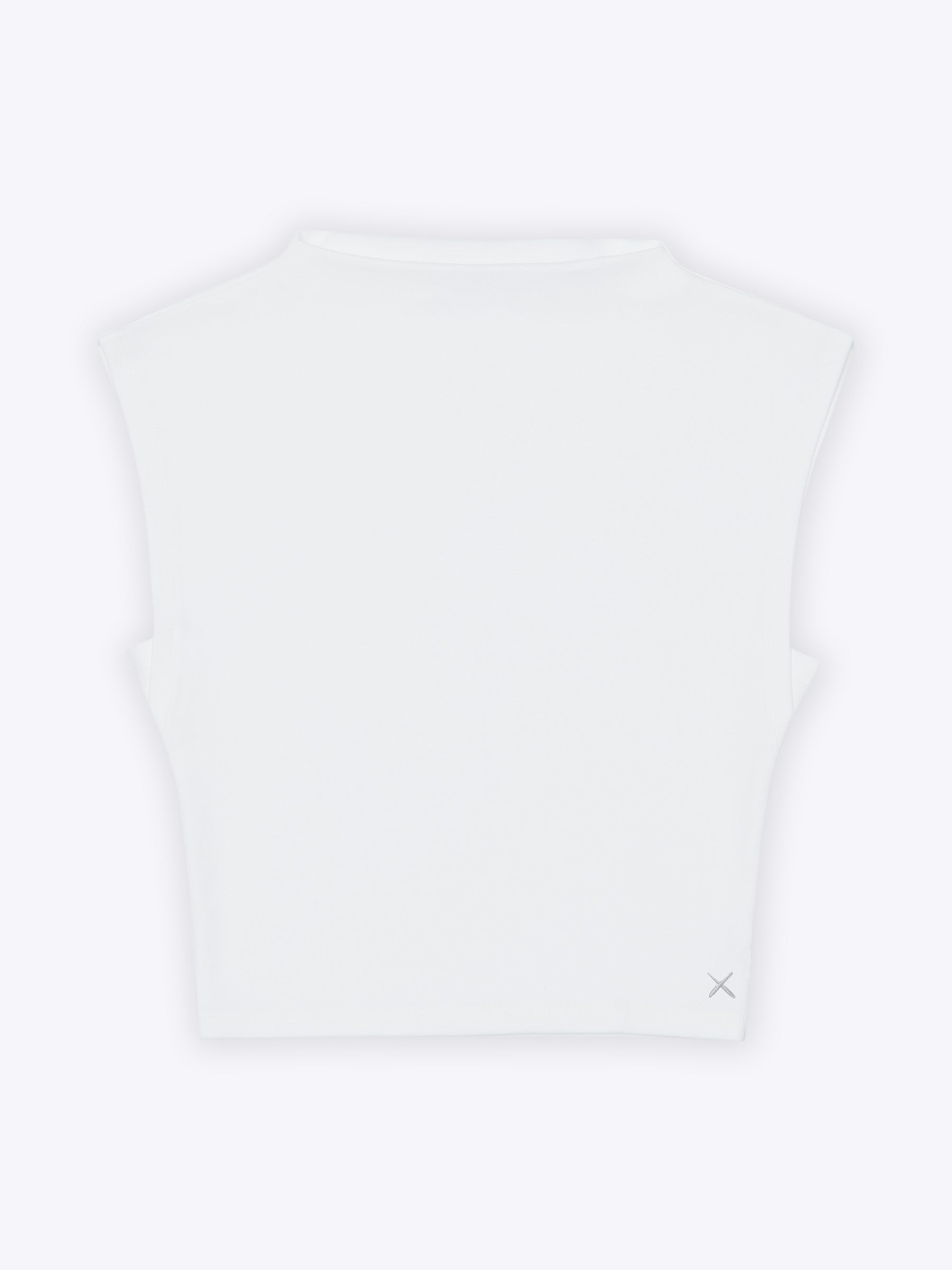Sleeveless Tomboy Tee | White Tomboy-Cotton™
