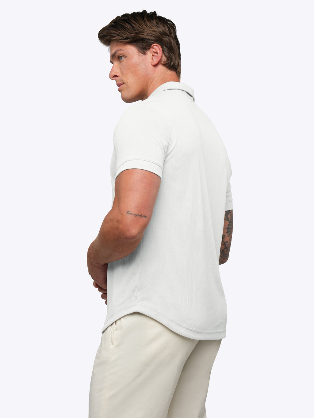 SoHo Ribbed Polo | White Signature-Fit