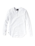 AO Long Sleeve Henley Elongated | White Signature-fit PYCA Pro®